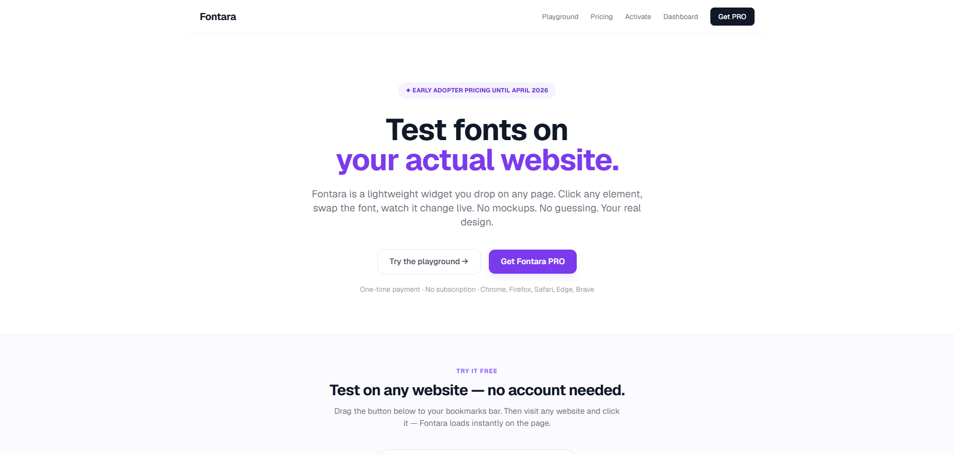 Fontara homepage